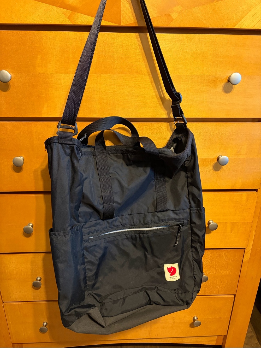 Fjallraven Black Convertible Messenger Tote